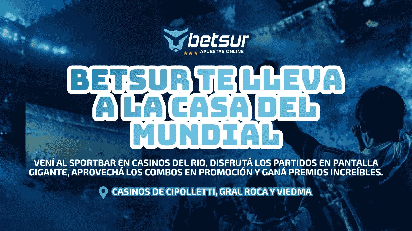 La Casa del Mundial ya está lista: viví la Copa del Mundo con Betsur y los Sport Bar de Casinos del Río