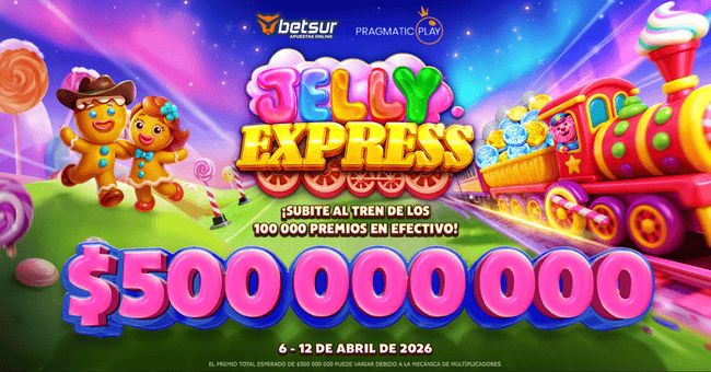 Jelly Express en Betsur: $500.000.000 en premios y giros gratis del 6 al 12 de abril